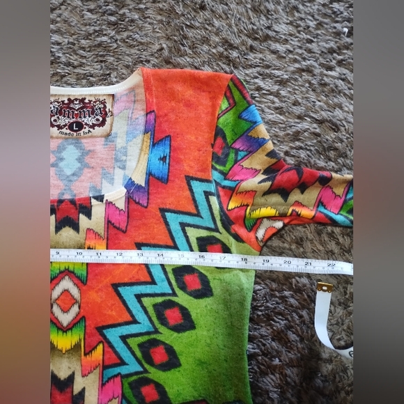 Amma Tunic Top Knit Boho Aztec Southwestern Comfy - Picture 15 of 16